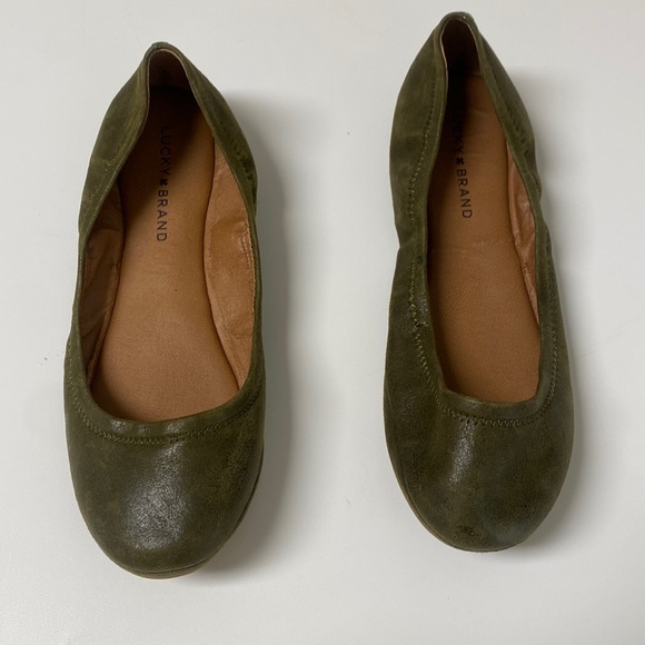 Lucky Brand | Shoes | Lucky Brand Lk Emmie Army Green Flats | Poshmark